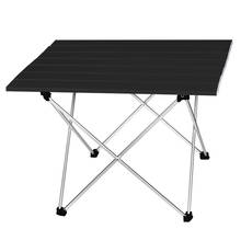Портативный алюминиевый складной стол для кемпинга, стол для барбекю и кемпинга, складные столы для пикника, яркие светлые столы размера S, L 2024 - купить недорого