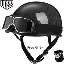 New Model Voss Half Face Motorcycle Helmet  Dot Approved Light Weight Chooper Helmet DOT Approved Matte Black 2024 - buy cheap