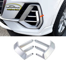 For Audi Q3 2019 2020 ABS Chrome Car front fog lampshade cover frame Cover Trims Sticker Car Styling Accessories 2pcs 2024 - buy cheap