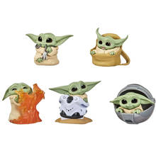 Figuras de acción de Baby Yoda Grogu de Star Wars, muñecos de bebé mandaloriano, regalos de Navidad, 5 unids/set por Set 2024 - compra barato