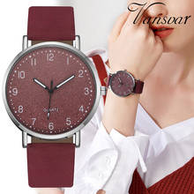 Vansvar простые женские Часы повседневные кварцевые часы с кожаным ремешком аналоговые наручные часы женские часы reloj mujer 2024 - купить недорого