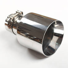Stainless Steel Muffler Tips Exhaust Single Tip Clamp Tips Universal Tips Exhaust Muffler 2024 - купить недорого