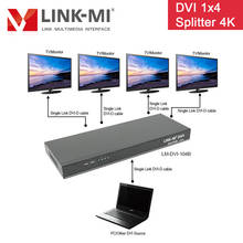 Divisor de vídeo, compartimento para múltiplos modos de exibição, modelo 1x4, suporte 4k2k, 3d até 4096x2160 @ 30hz, 1in4out, dvi 2024 - compre barato