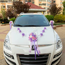 Multicolorido pe rosa bola casamento decoração do carro conjunto adjunto decoração do carro arco nó casamento cd50 q03 2024 - compre barato