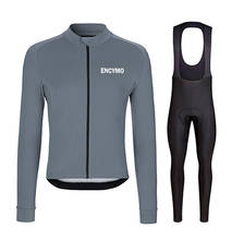 2021 Мужская зимняя велосипедная одежда ciclismo, серая мужская велосипедная одежда, термофлисовый комплект с длинным рукавом 2024 - купить недорого