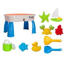 Sand and Water Table Set with Lid Cover Beach Toys Outdoor Garden Sandbox Kit Kids Summer Beach for Toddlers Kids 2024 - buy cheap