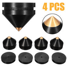 4pcs Speaker Stand Feet Foot Pad Wooden Copper Loudspeaker Box Isolation Spikes Cone +Base Pad Tools 2024 - buy cheap