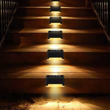 LED Solar Step Lights Outdoor Solar Deck Light Waterproof Led Solar Fence Lamp for Pathway Yard Stairs Patio Walkway Auto On/Off 2024 - buy cheap