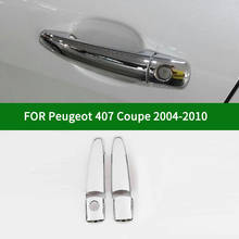 For Peugeot 407 coupe 2004-2010 Accessory chrome silver car 2-door handle covers trim 2005 2006 2007 2008 2009 2024 - buy cheap