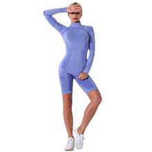 CXUEY-traje de Fitness sin costuras para mujer, ropa activa, pantalones cortos de manga larga, Kit deportivo, ropa de trabajo, conjunto de punto para Yoga y gimnasio, 2021 2024 - compra barato