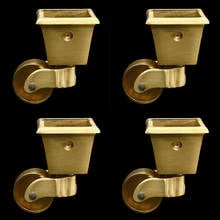 European Style 4PCS Heavy Pure Brass Furniture Casters Table Chair Sofa Smoothly Universal Wheels Furniture Runners Rollers 2024 - buy cheap