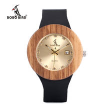 BOBO BIRD-reloj analógico de madera para hombre, accesorio de pulsera de cuarzo con movimiento japonés Miyota, complemento Unisex con calendario y caja de regalo, 2035 2024 - compra barato