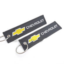 Chaveiro bordado, chaveiro da moda, personalizado, presente, logotipo do carro, suporte para chaves, para chevrolet 2024 - compre barato