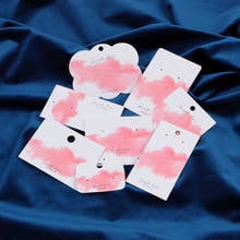 100pcs/Lot Pink Cloud Pattern Earring Display Cards Necklace Bracelet Hair Clip Packaging Jewelry Cards Paper Holder Cardboard 2024 - buy cheap