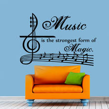 Music Is The Strongest Form Of Magic Wall Decals Vinyl Art Sticker  Removable Musical Notes Home Decor 2024 - buy cheap