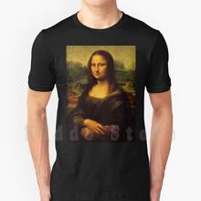 Camiseta clásica con estampado de Mona Lisa para hombre, Camisa de algodón, Mona Lisa de Italia, Monalisa, Virgen María, clásica italiana 2024 - compra barato