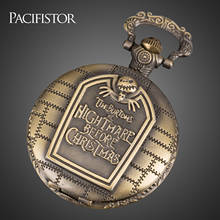 PACIFISTOR Pocket Watch Men Quartz Fob Watches Rull Metal Bronze Antique Necklace Chain Christmas Gift  Mens Pocket Watches 2024 - buy cheap