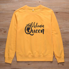 ONSEME Melanin queen Графический Свитшот феминистские толстовки для женщин афро леди девушка шаблон печати Crewneck пуловеры с капюшоном Прямая поставка 2024 - купить недорого