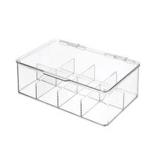 Acrylic Storage Organizer Bin Box 9 Divided Sections For Tea Bags Coffee Packets Sugar Sweeteners Small Packets with Lid 2024 - buy cheap