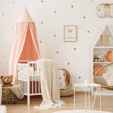 Cartoon Polka Dots Wall Sticker Baby Nursery Kids Room Nordic Gold Polka Dots Wall Decal Bedroom Living Room Vinyl Decor star 2024 - buy cheap