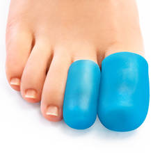 Protetores de silicone macios para joanetes alívio da dor, 2 peças, azul, protetor do dedo do pé, bolhas, cuidados com os pés, ferramenta z66301 2024 - compre barato