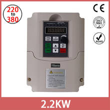 2.2KW VFD Input 220V 1phase to Output 380V 3phase Variable Frequency Inverter for Motor Speed Control 2024 - buy cheap