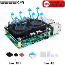 GeeekPi для Raspberry Pi светодиодный вентилятор Охлаждения Модуль GPIO Плата расширения совместима с Raspberry Pi 4 Модель B 3B +/3B/4B 2024 - купить недорого