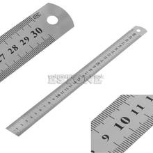 30CM 12"Steel Stainless Pocket Pouch Metric Metal Ruler Measurement Double Sided J17 dropshipping 2024 - buy cheap