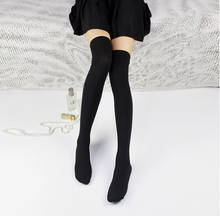 Meia-calça feminina de algodão, meias altura da coxa, acima do joelho, quente, longa, sexy 2024 - compre barato