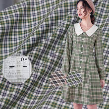 White waxberry Japanese Plaid Yarn Dyed 100%Cotton Fabrics Material Spring Women Shirt Dress Sewing Cloth Tailor Freeshipping 2024 - buy cheap