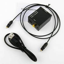 Adaptador óptico Digital a convertidor de Audio analógico, Cable de fibra RCA, decodificador de conversión de Audio, 3,5mm 2024 - compra barato