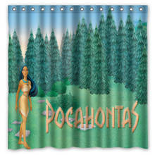 Customized Waterproof Bathroom Pocahontas Shower Curtain Polyester Fabric Bath Curtain With 12 Hooks 180*180cm 2024 - buy cheap