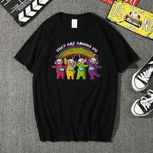 They Are Funny Teletubbies Game Impostor Women's Harajuku Love Feminina Ladies Ulzzang Cotton T Shirts Femme Clothes 2024 - buy cheap