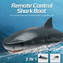Barco de juguete 2 en 1 con Control remoto para niños, juguete de tiburón 2 en 1 de alta velocidad, 2,4G 2024 - compra barato