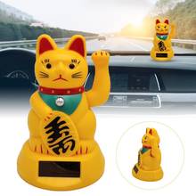Chinese Lucky Cat Wealth Waving Hand Cat Gold Maneki Neko Cute Home FengShui Decor Welcome Cat Craft Art Shop Car Decoration 2024 - buy cheap
