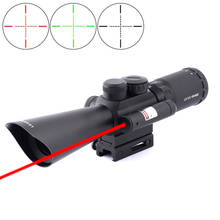 Tactical Hunting 3.5-10x40 Adjustable Dovetail Optics Rifle Scope With Red Laser Sight Fit 11mm and 20mm Picatinny Rail 2024 - buy cheap