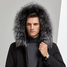 New Black Real fox fur Collar Hooded Mens Parka Thicken Warm rabbit Fur Lining Winter Overcoat Long Jackets Men Large Size M-4XL 2024 - buy cheap