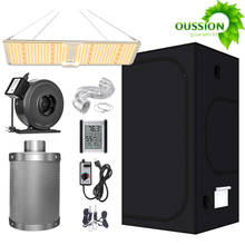 OUSSION-Kit completo de tienda de cultivo hidropónico para interiores, Kit de habitación con filtro de carbono y luz LED de espectro completo 2024 - compra barato