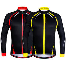 Autumn Winter Cycling Jacket Men Women Thermal Fleece Bicycle Shirt Mtb Long Sleeve Cycle Jersey Red/yellow Mountain Bike Jacket 2024 - buy cheap