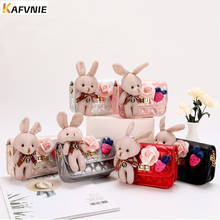 KAFVNIE-Mini bolso de mano para niños, bolsa de princesa de conejo encantador, de gama alta, para teléfono móvil, para fiesta de noche 2024 - compra barato