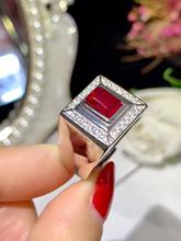 Wedding Ring Natural and Real Ruby Man Ring 925 sterling silver Wholesales Fine jewelry Natural and Real Ruby Men Ring 2024 - buy cheap