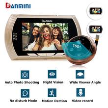 YB-43AHD-M-visor de puerta inteligente, mirilla Digital con pantalla HD a Color de 4,5 pulgadas, cámara, ojo, grabación de vídeo, visión nocturna IR 2024 - compra barato