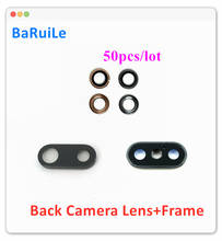 BaRuiLe 50 шт. задняя камера объектив для iPhone 8 Plus X XR XS Max XSM задняя камера Крышка звонка рамка крышка Уплотнение Стекло Лен кронштейн запчасти 2024 - купить недорого