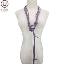 UKEBAY-collar de borlas hecho a mano para mujer, colgante largo, joyería de goma púrpura, accesorios de regalo de boda 2024 - compra barato