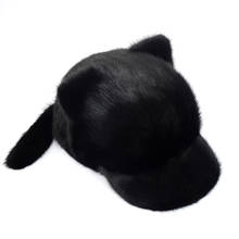 Chapéu de pele de desenho animado, chapéu bonito da moda, cavaleiro de vison, gorro de urso quente para inverno 2024 - compre barato