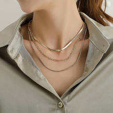 Nova moda colar de jóias multi-camada simples cor corrente colar boêmio pingente de colar de declaração nnecklace feminino bijoux 2024 - compre barato