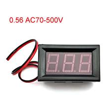 Ac 70-500v 0.56 "led digital voltímetro medidor de tensão volt instrumento ferramenta 2 fios vermelho verde azul display 110v 220v diy 0.56 Polegada 2024 - compre barato