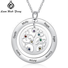 Tree of Life Personalized Necklace Custom Stainless Steel Name Necklace Birthstone Family Gift for Women Mother (Lam Hub Fong) 2024 - buy cheap