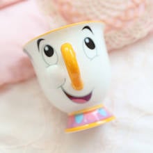 Taza de La Bella y La Bestia de dibujos animados, tazas creativas de cerámica de 250ml para café y leche, regalos para el Día de San Valentín, taza de la señora Potts Chip, envío directo 2024 - compra barato