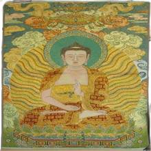 Pintura brocado, tecelagem de seda dourada, buda shakyamuni 2024 - compre barato